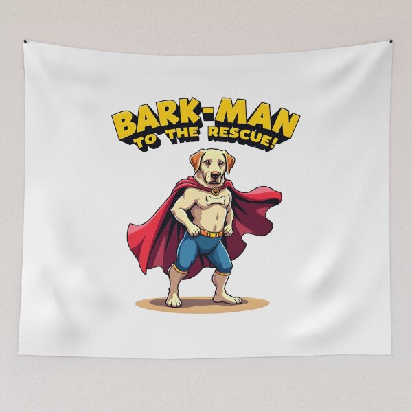 Item preview, Bark-Man to the Rescue! Labrador Retriever funny dog designed and sold by Animalpetslover.