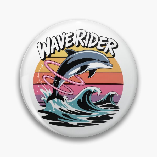 Artikelvorschau, Retro Delfin Surf Art – Wellenreiter Design entworfen und verkauft von EpicMediaShop.