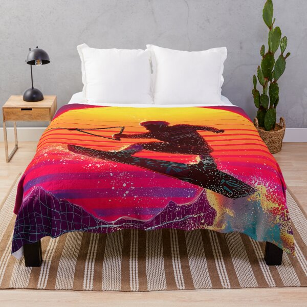 Item preview, Retro Neon Wakeboard at sundown - pink designed and sold by Mikakujumi.