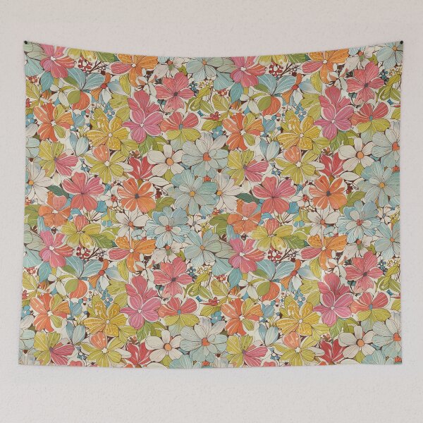 Item preview, Retro Flower Motif designed and sold by CoolPixels.