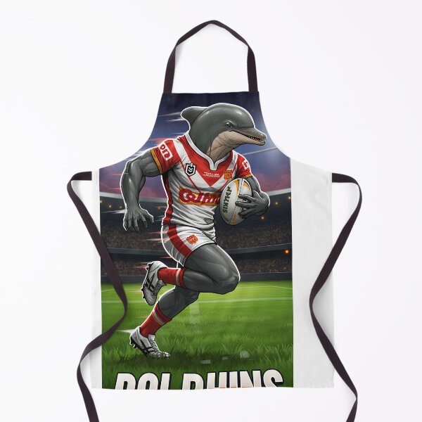 Item preview, "Funny Dolphin Rugby Sketch – Dolphins NRL Inspired Art" designed and sold by KnzSHOPPING.