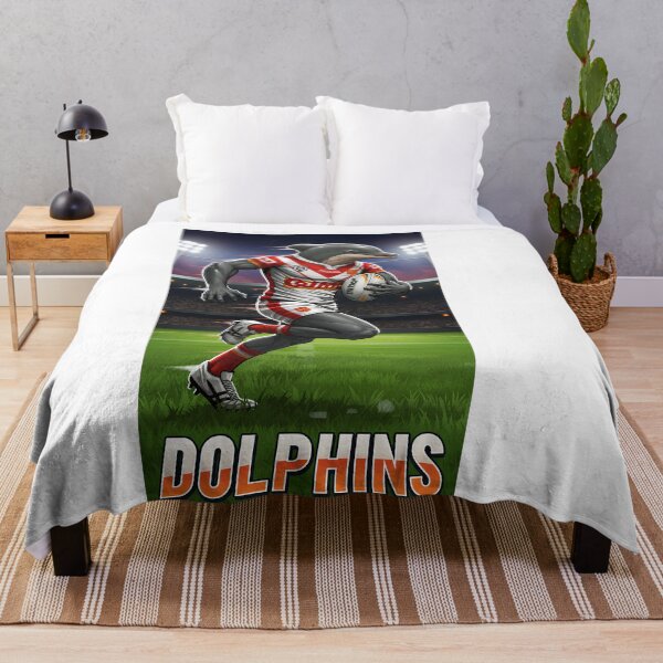 Item preview, "Funny Dolphin Rugby Sketch – Dolphins NRL Inspired Art" designed and sold by KnzSHOPPING.