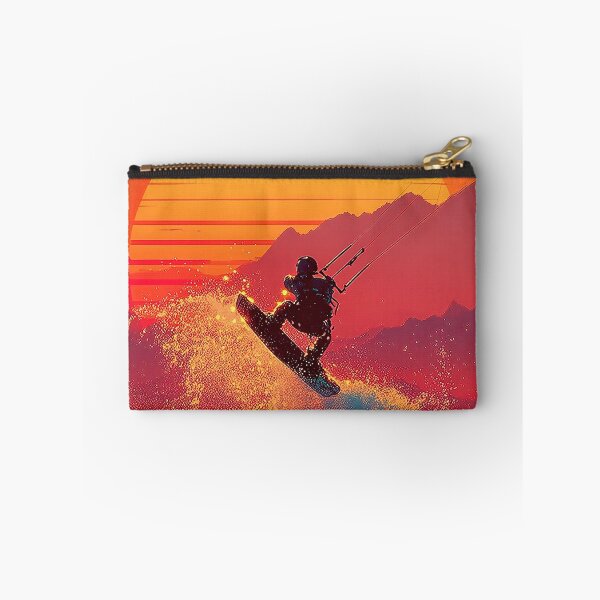 Item preview, Retro Neon Kitesurf at sundown  designed and sold by Mikakujumi.