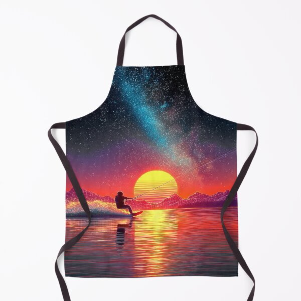 Item preview, Retro Neon Wakeboard at sundown - sky designed and sold by Mikakujumi.
