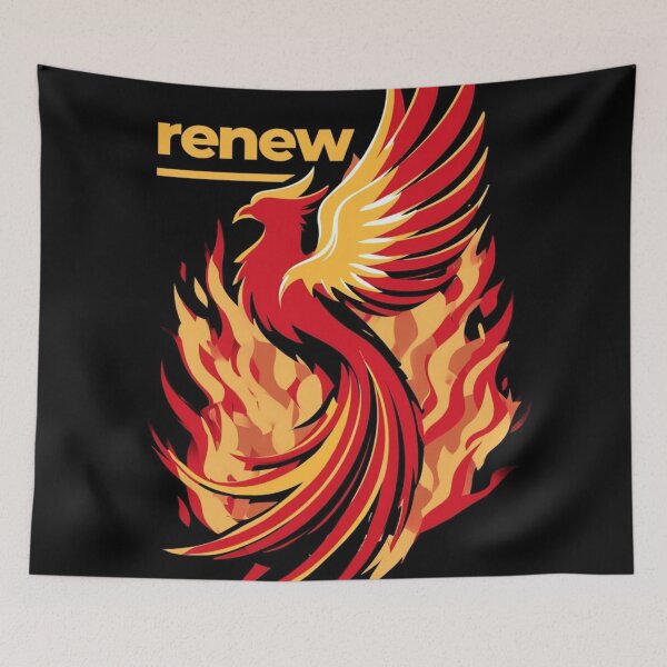 Item preview, a renew phoenix in flames designed and sold by Lizzilzil.