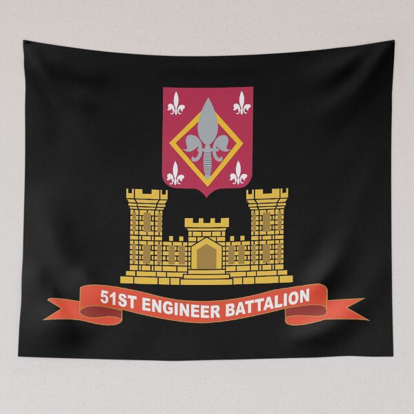 Item preview, Army - 51st Engineer Battalion w Br - Ribbon X 300 designed and sold by Military Insignia Products.