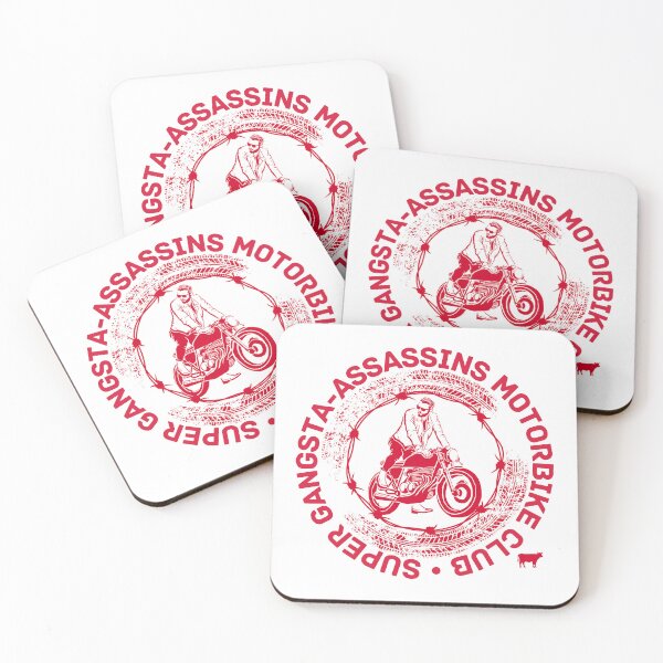 Item preview, Super Gangsta-Assassins Motorbike Club – Funny Biker Gang Parody designed and sold by UNK-Fatigues.