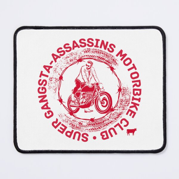 Item preview, Super Gangsta-Assassins Motorbike Club – Funny Biker Gang Parody designed and sold by UNK-Fatigues.