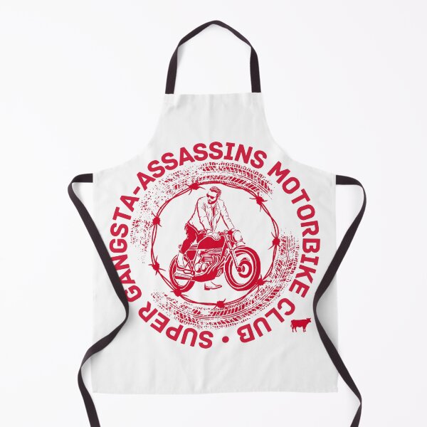 Item preview, Super Gangsta-Assassins Motorbike Club – Funny Biker Gang Parody designed and sold by UNK-Fatigues.