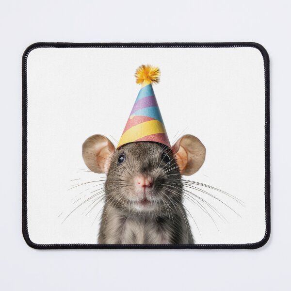 Item preview, Cute Rat with Party Hat Birthday Celebration designed and sold by LazyOwlStore.
