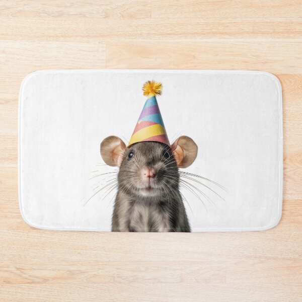 Item preview, Cute Rat with Party Hat Birthday Celebration designed and sold by LazyOwlStore.