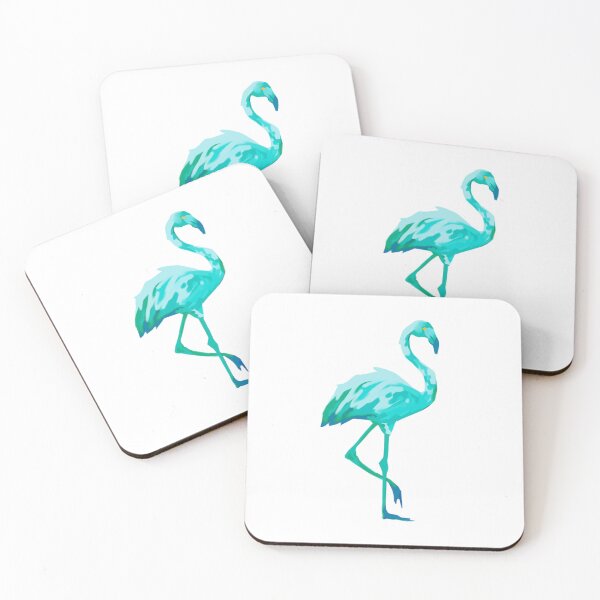 Item preview, Vibrant Green, Blue, Turquoise, Dark Blue, Light Blue Flamingo designed and sold by CreativeArttr.