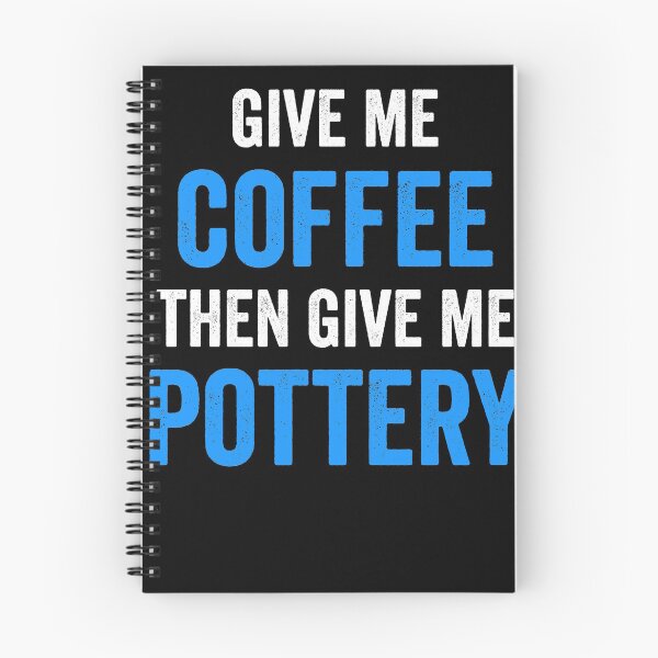 Item preview, Pottery Design Give Me Coffee Blue Pottery Artist Gift Light designed and sold by threadsmonkey.
