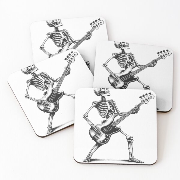 Item preview, Skeleton Guitarist Rock Bass Guitar Lover Rocker Bassit designed and sold by Kimberley King Art  King Art.