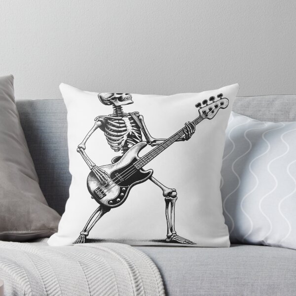 Item preview, Skeleton Guitarist Rock Bass Guitar Lover Rocker Bassit designed and sold by Kimberley King Art  King Art.