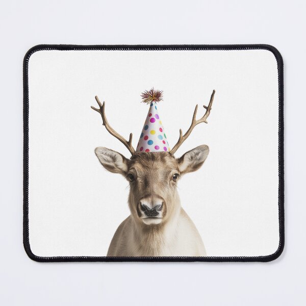 Item preview, Cute Reindeer with Party Hat Birthday Celebration designed and sold by LazyOwlStore.