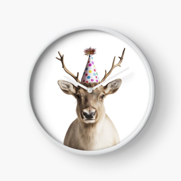 Item preview, Cute Reindeer with Party Hat Birthday Celebration designed and sold by LazyOwlStore.