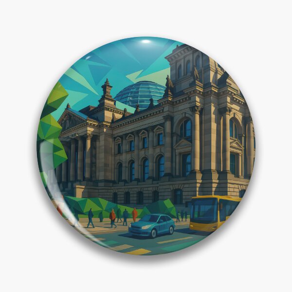 Item preview, Berlin REICHSTAG BUILDING – Icon in Motion (Pop Art Travel Poster and Greeting Card) designed and sold by Earth Celebration Designs.