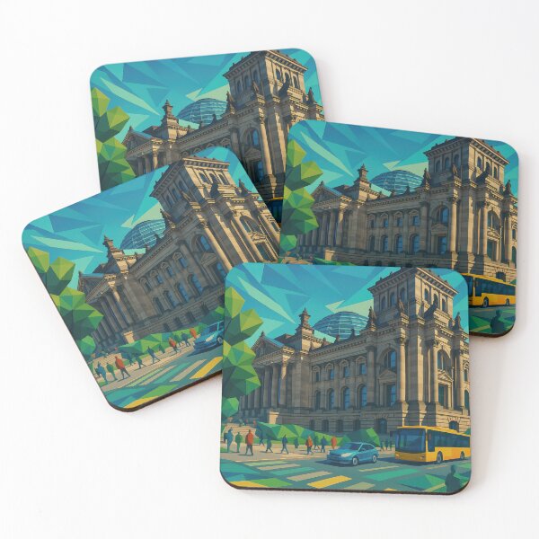 Item preview, Berlin REICHSTAG BUILDING – Icon in Motion (Pop Art Travel Poster and Greeting Card) designed and sold by Earth Celebration Designs.