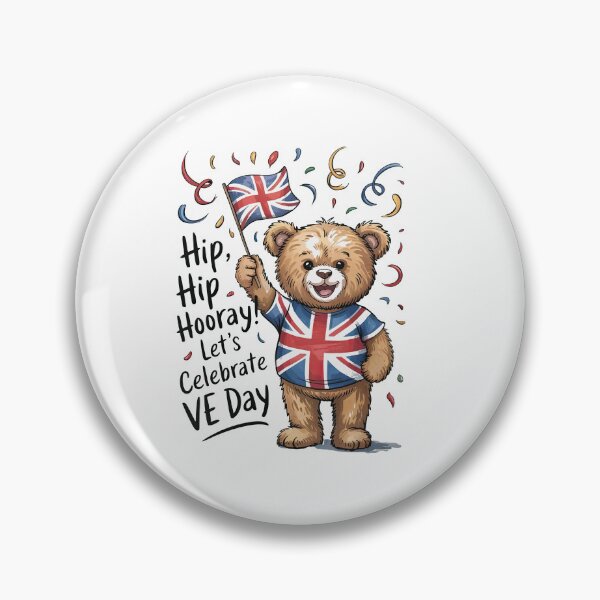 Item preview, VE Day, 80th Anniversary, Cute Bear, Celebrate Victory in Europe designed and sold by anselmnacht.