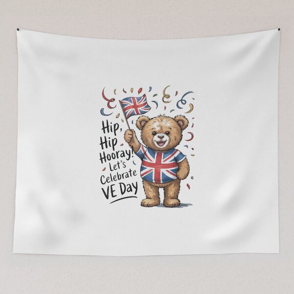 Item preview, VE Day, 80th Anniversary, Cute Bear, Celebrate Victory in Europe designed and sold by anselmnacht.