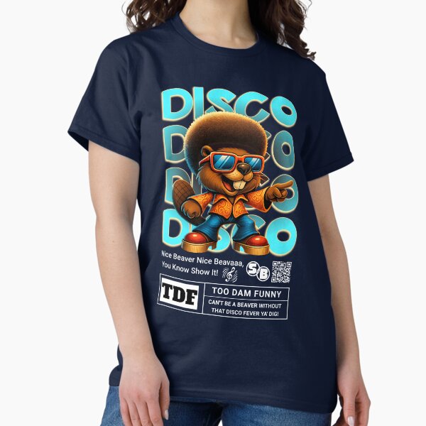 Vista previa del artículo con la obra «Disco Beaver», diseñado y vendido por GuwdTCo.
