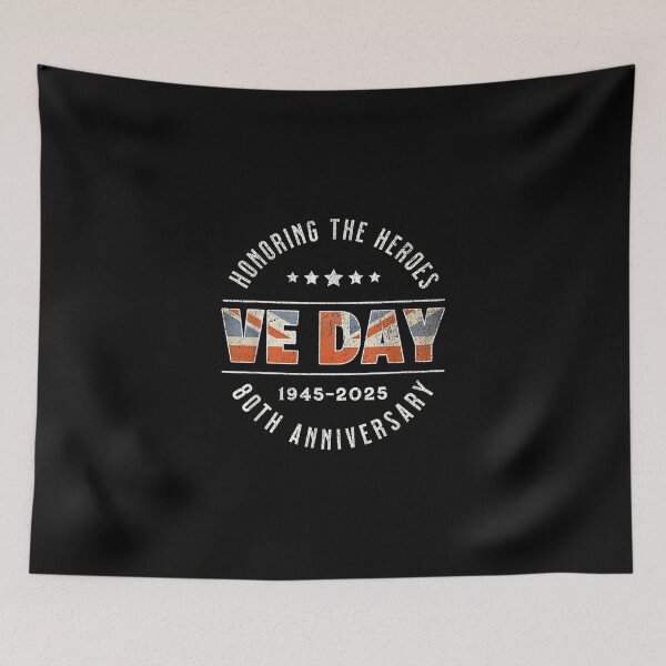 Item preview, VE Day WWII 80th anniversary Vintage V-E Day 2025 flag designed and sold by anselmnacht.