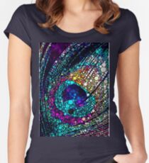 Peacock feather Women's Fitted Scoop T-Shirt