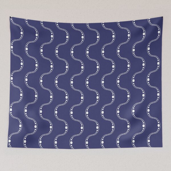 Item preview, Wave stripe navy blue designed and sold by LisaLeQuelenec.