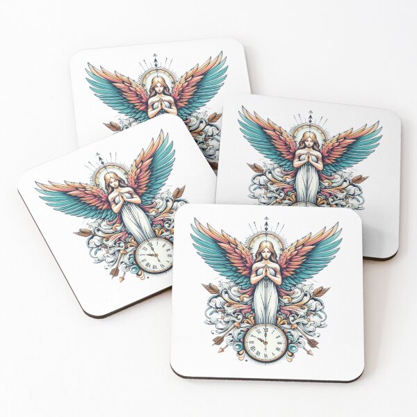 Item preview, Superhero angel with a clock ,Angel,angel art,divine power designed and sold by Expressions-Sel.