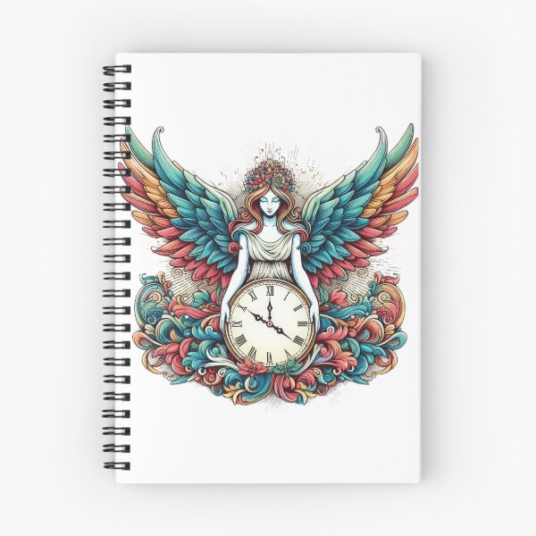 Item preview, Superhero colorful angel with a clock ,Angel,angel art,divine power designed and sold by Expressions-Sel.