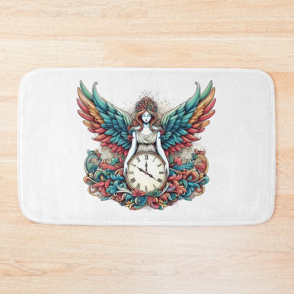 Item preview, Superhero colorful angel with a clock ,Angel,angel art,divine power designed and sold by Expressions-Sel.