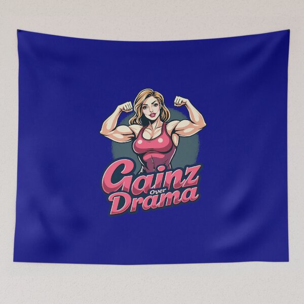 Item preview,  Gainz Over Drama – Strong Woman Fitness Motivation Design designed and sold by Jason123za.