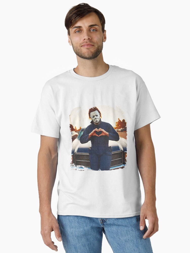 Thumbnail 1 of 7, Classic T-Shirt, Michael Myers Heart Hands designed and sold by Becki-Studio.