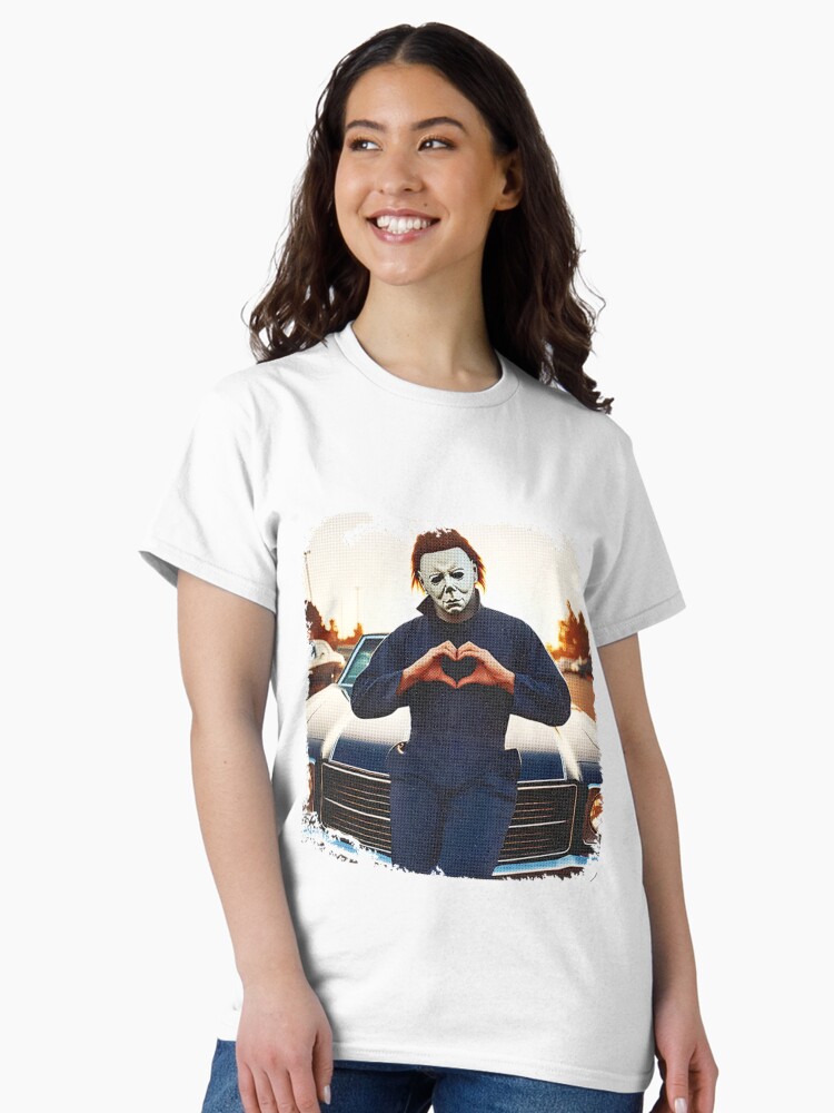 Thumbnail 2 of 7, Classic T-Shirt, Michael Myers Heart Hands designed and sold by Becki-Studio.