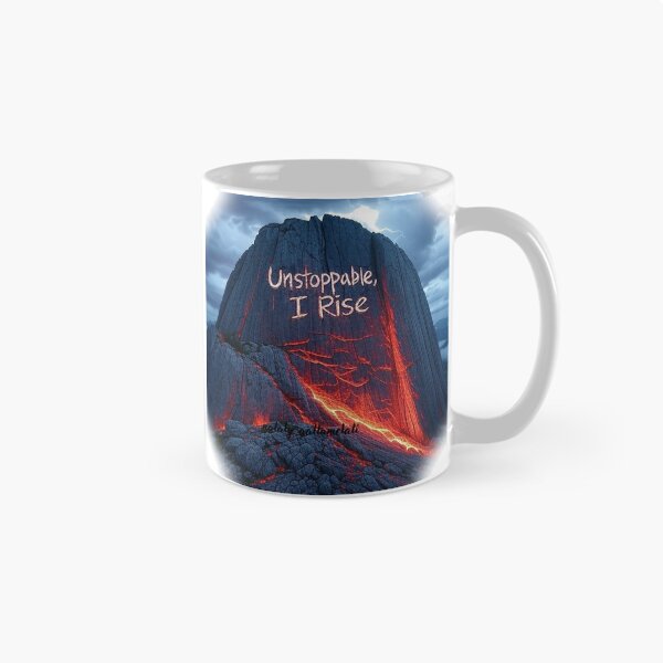 Item preview, Unstoppable I Rise Volcano Quote Design designed and sold by natalygattamelati.