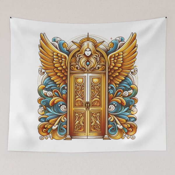 Item preview, Superhero heavenly golden gates ,Angel,angel art,divine power designed and sold by Expressions-Sel.