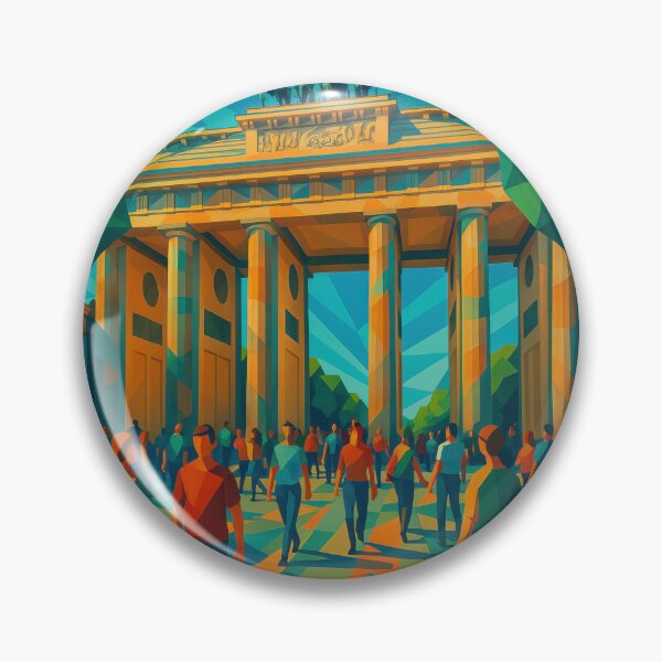 Item preview, Berlin BRANDENBURG GATE – Gateway to History (Pop Art Travel Poster and Greeting Card) designed and sold by Earth Celebration Designs.