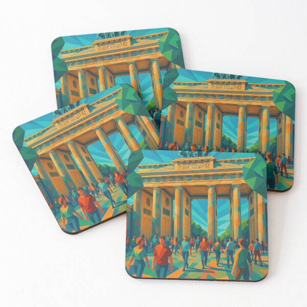 Item preview, Berlin BRANDENBURG GATE – Gateway to History (Pop Art Travel Poster and Greeting Card) designed and sold by Earth Celebration Designs.