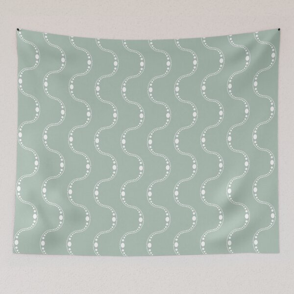 Item preview, Wave stripe sage green designed and sold by LisaLeQuelenec.