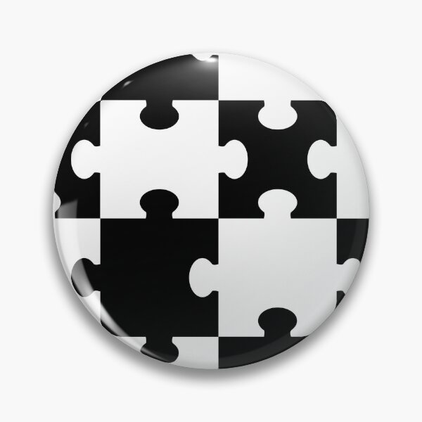Item preview, Black White Jigsaw Puzzle Pattern designed and sold by AnnArtshock.