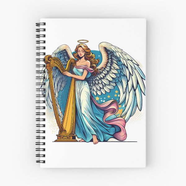 Item preview, Superhero angel woman with harp ,Angel,angel art,divine power designed and sold by Expressions-Sel.
