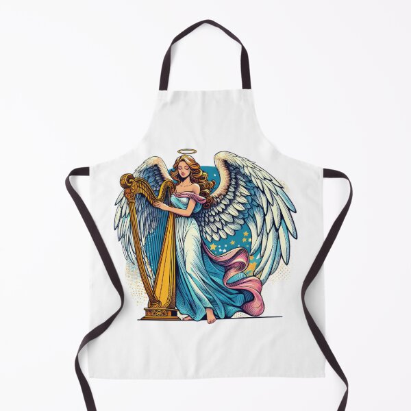Item preview, Superhero angel woman with harp ,Angel,angel art,divine power designed and sold by Expressions-Sel.