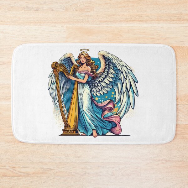 Item preview, Superhero angel woman with harp ,Angel,angel art,divine power designed and sold by Expressions-Sel.