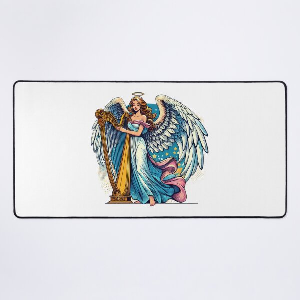 Item preview, Superhero angel woman with harp ,Angel,angel art,divine power designed and sold by Expressions-Sel.