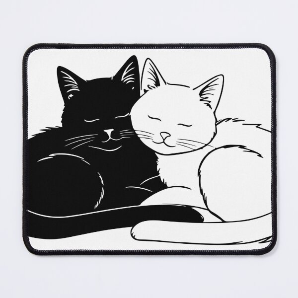 Item preview, Two cats white and black sleeping  designed and sold by AnnaHolyph.