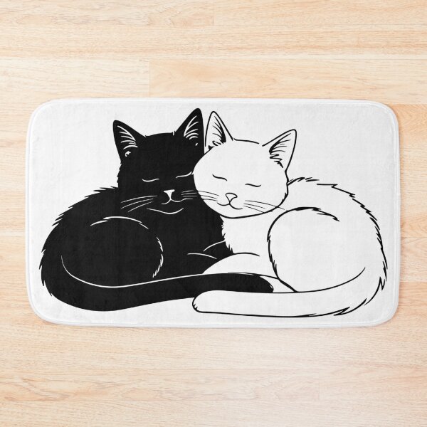 Item preview, Two cats white and black sleeping  designed and sold by AnnaHolyph.