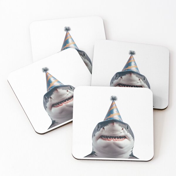 Item preview, Cute Shark with Party Hat Birthday Celebration designed and sold by LazyOwlStore.