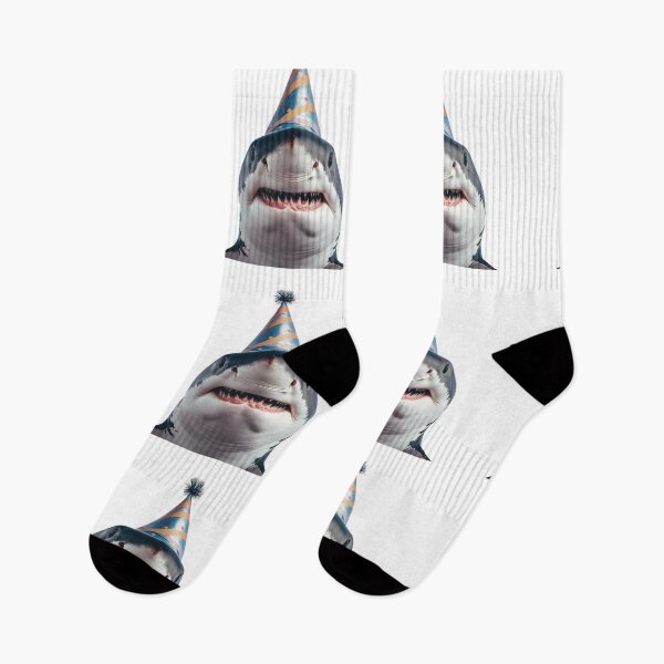 Item preview, Cute Shark with Party Hat Birthday Celebration designed and sold by LazyOwlStore.