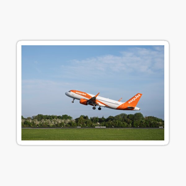 easyJet Airbus A320 G-UZLK MAN to MLA Sticker